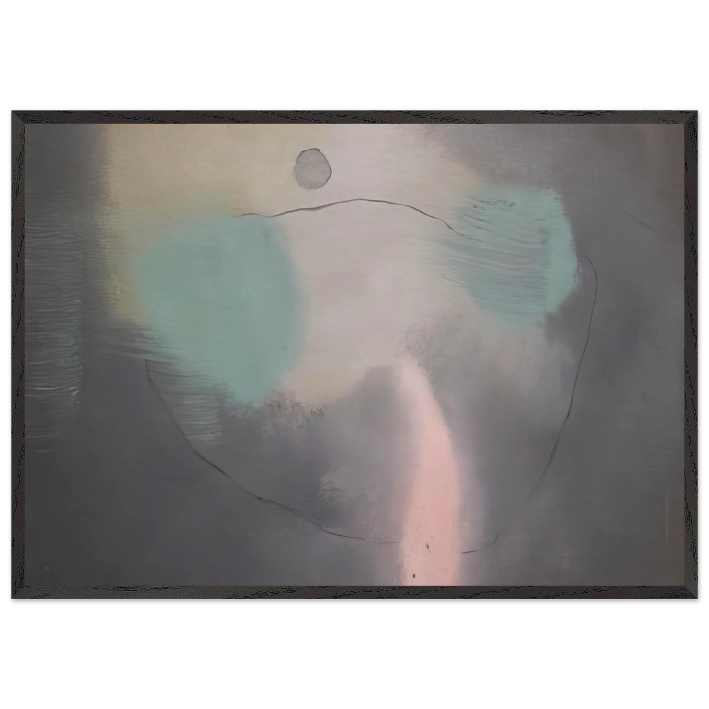 What the Wind Does - 1947 - Theodoros Stamos 70x100 cm / 28x40 inches Framed Art Print – Black Wooden Frame