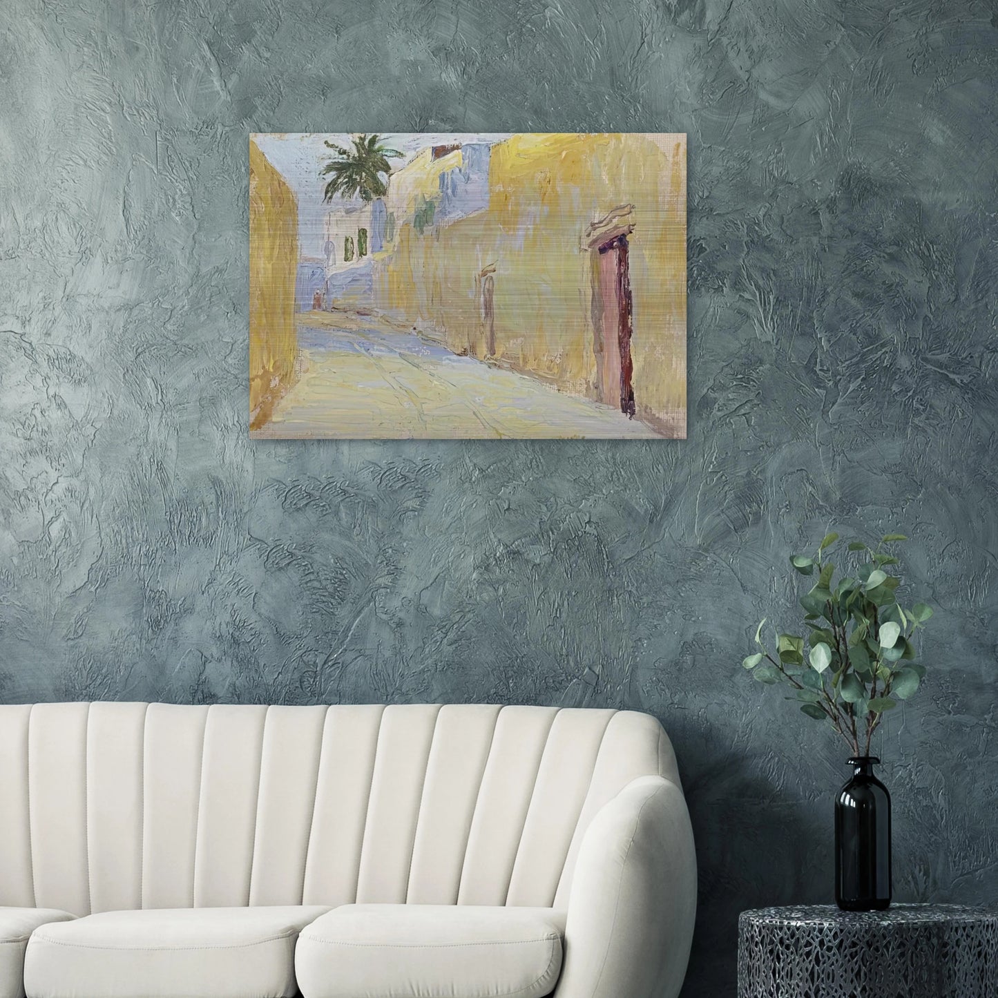 ALLEY IN TUNIS - Gabriele Munter Brushed Aluminum Print - 70x100 cm / 28x40 inches | Gabriele Munter Aluminum Print | Gabriele Munter Prints