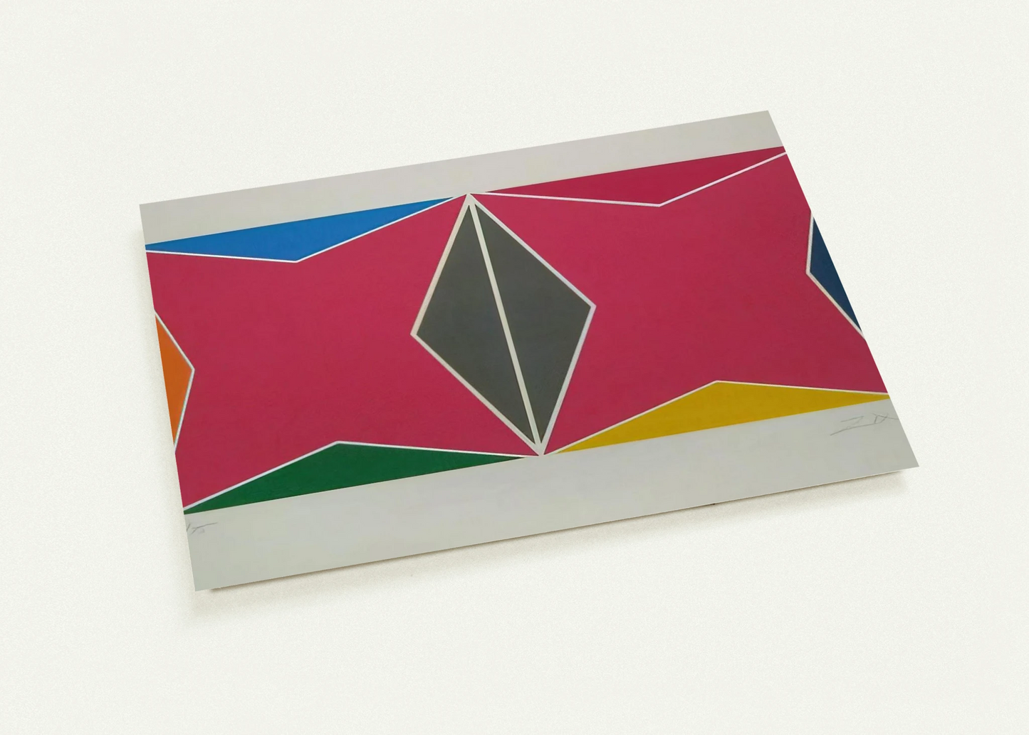 Geometric Composition - Hard Edge Painting By Larry Zox Pack of 10 Post Cards | Larry Zox Post Cards | A6 (10.5 x 14.8 cm) - 4.1 x 5.8 inches