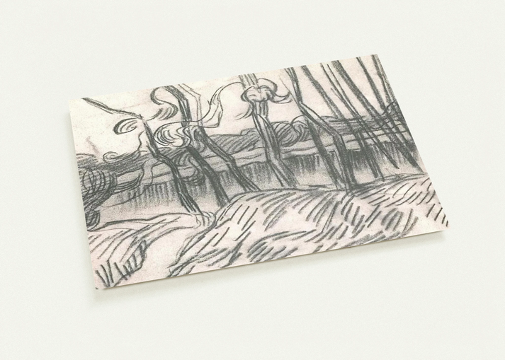 A Row of Bare Trees By Vincent van Gogh Pack of 10 Post Cards | Vincent van Gogh Post Cards | A6 (10.5 x 14.8 cm) - 4.1 x 5.8 inches