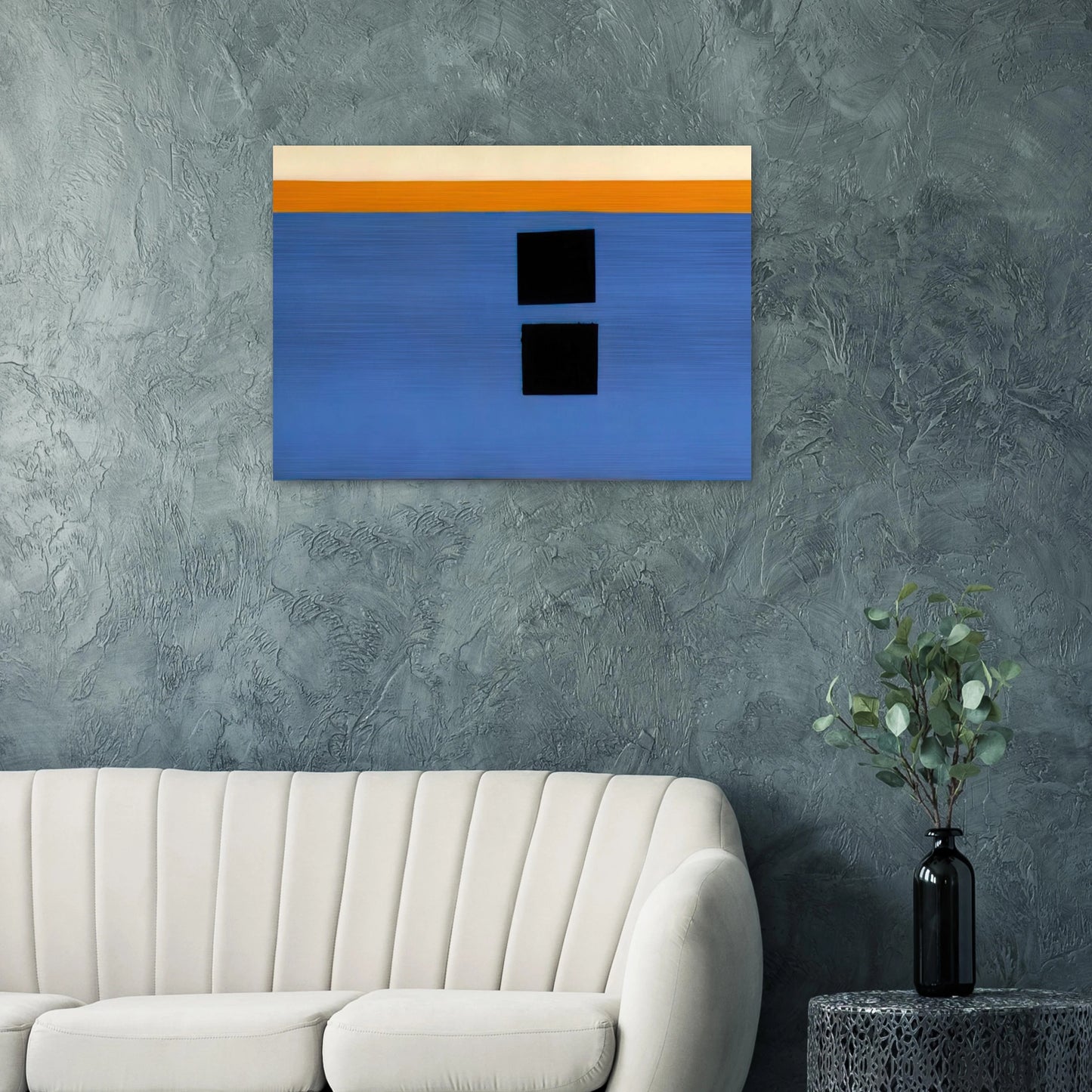 Double Aegean Sun-Box - 1968 - Theodoros Stamos Brushed Aluminum Print - 70x100 cm / 28x40 inches | Theodoros Stamos Aluminum Print | Theodoros Stamos Prints