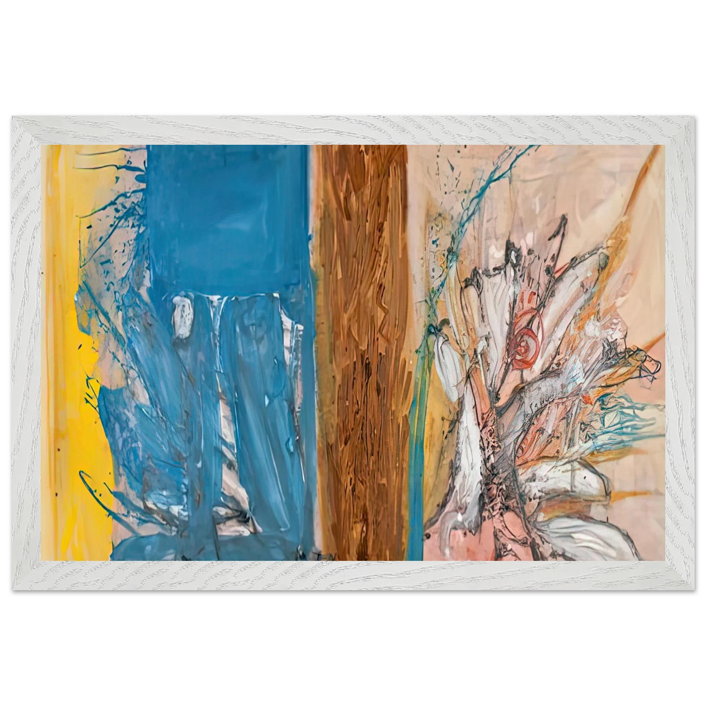 Helen Frankenthaler - The Façade, 1954- Wall Art - 60x80 cm / 24x32 inches - Premium Wooden Framed Poster With Fine Art Paper-canvas - Wood frame