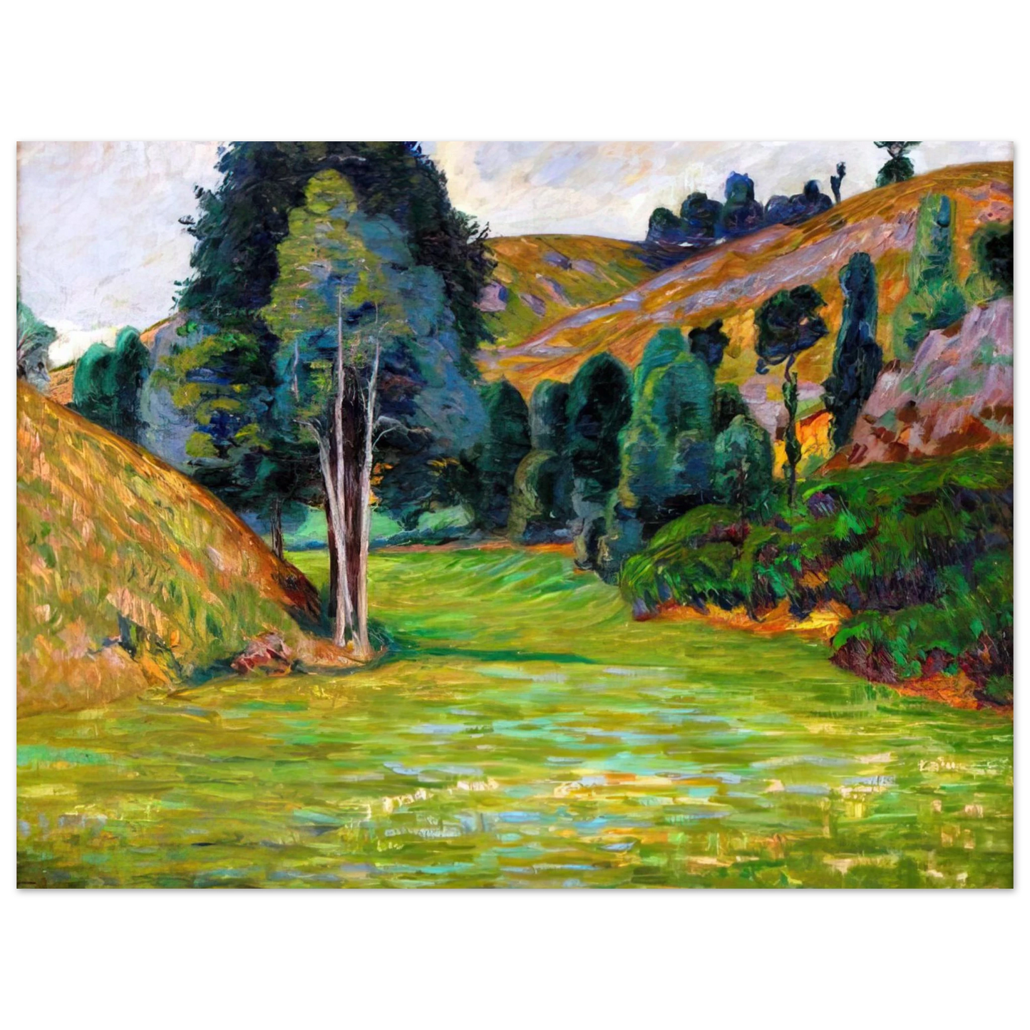 Armand Guillaumin - Valley in Pontgibaud 75x100 cm / 30x40inches Fine Art Poster