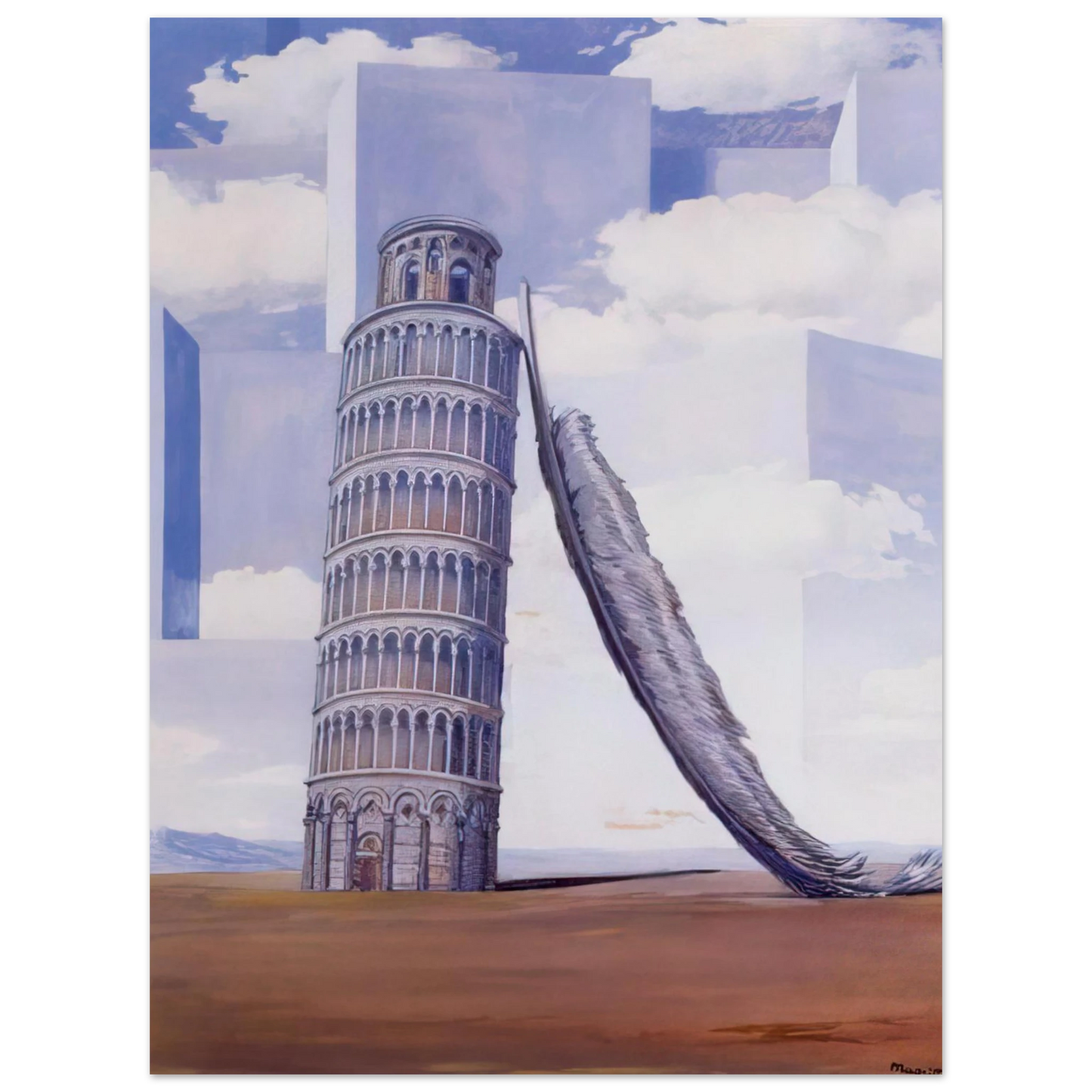Rene Magritte - MEMORY OF A JOURNEY 1955 75x100 cm / 30x40inches Fine Art Poster