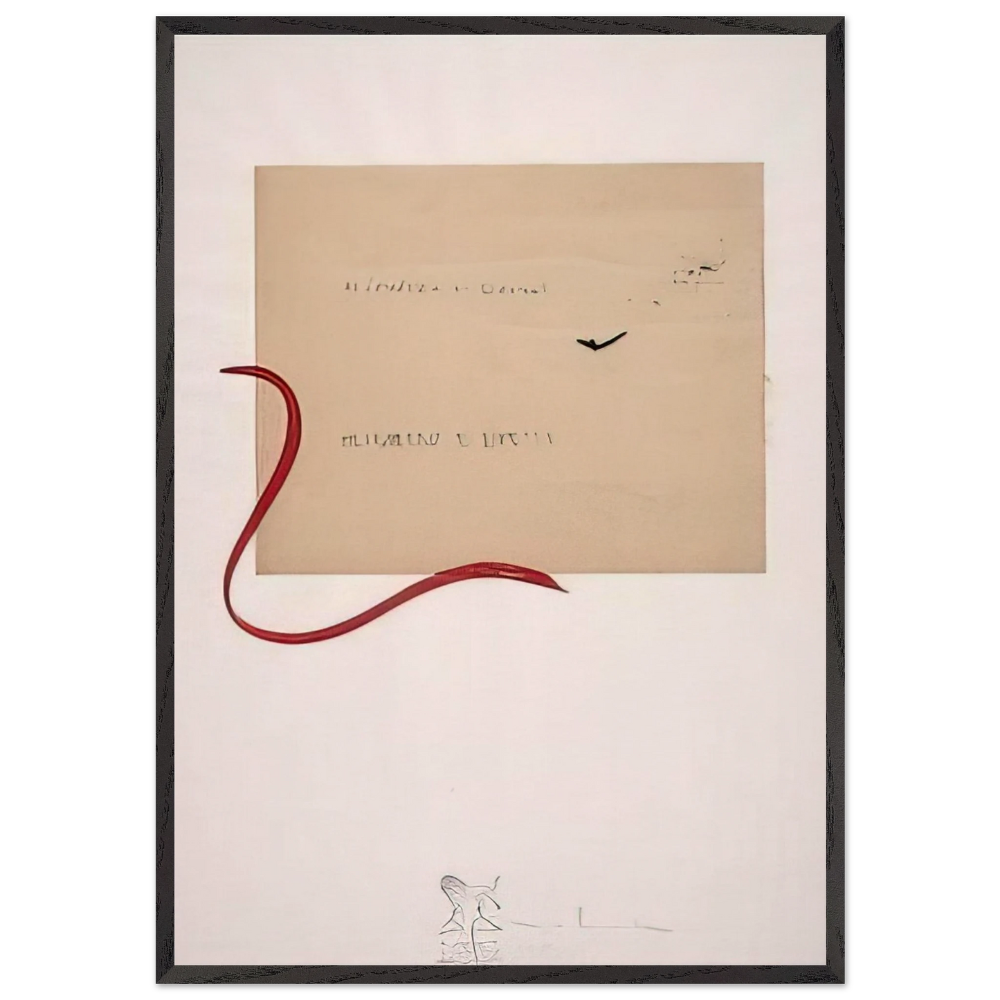 UNTITLED TUFFATORE 1986 - Alighiero Boetti 70x100 cm / 28x40 inches Framed Art Print – Black Wooden Frame