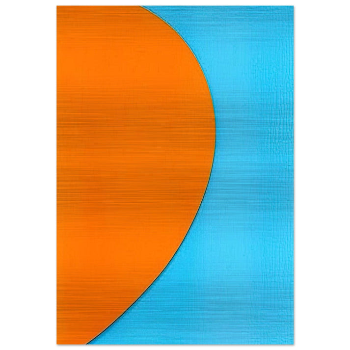 Orange Relief with Blue - Ellsworth Kelly Brushed Aluminum Print - 70x100 cm / 28x40 inches | Ellsworth Kelly Aluminum Print | Ellsworth Kelly Prints
