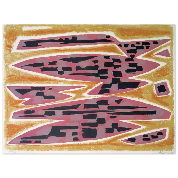 Alfred Manessier - Abstract Composition - 1955 75x100 cm / 30x40inches Fine Art Poster