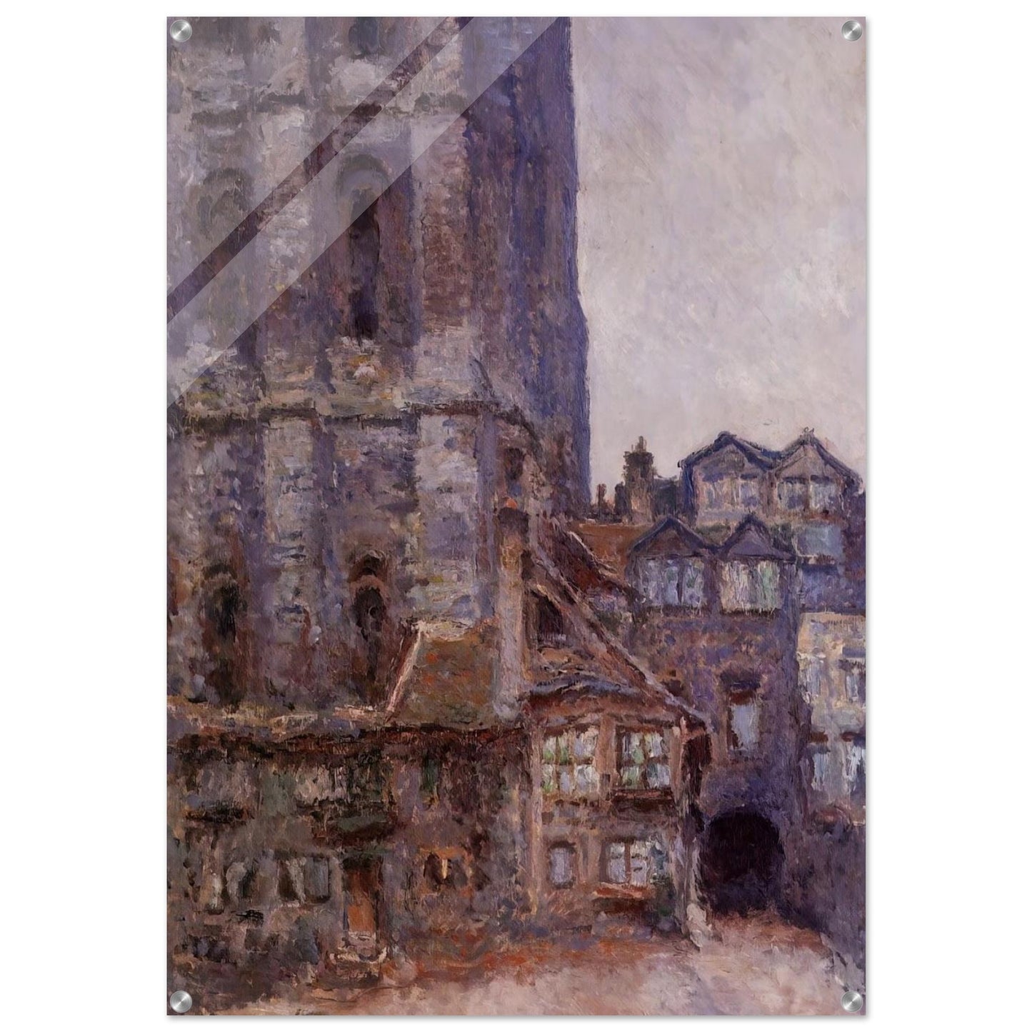The Cour d'Albane, Grey Weather - claude monet Acrylic Print - 70x100 cm / 28x40″ inches