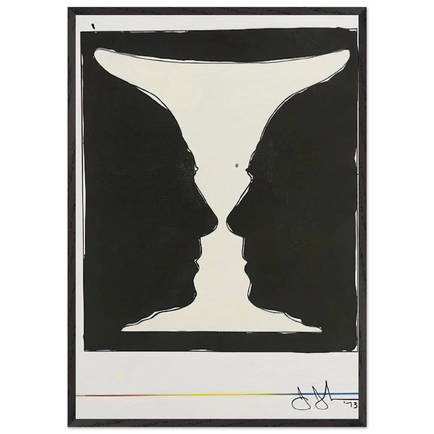 CUP 2 PICASSO 1973 - Jasper Johns 70x100 cm / 28x40 inches Framed Art Print – Black Wooden Frame