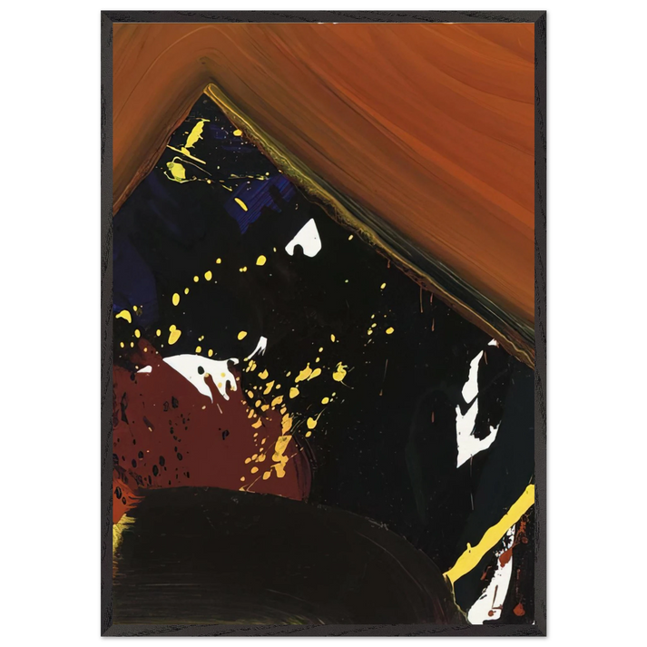 SFP83-52 - Sam Francis 70x100 cm / 28x40 inches Framed Art Print – Black Wooden Frame