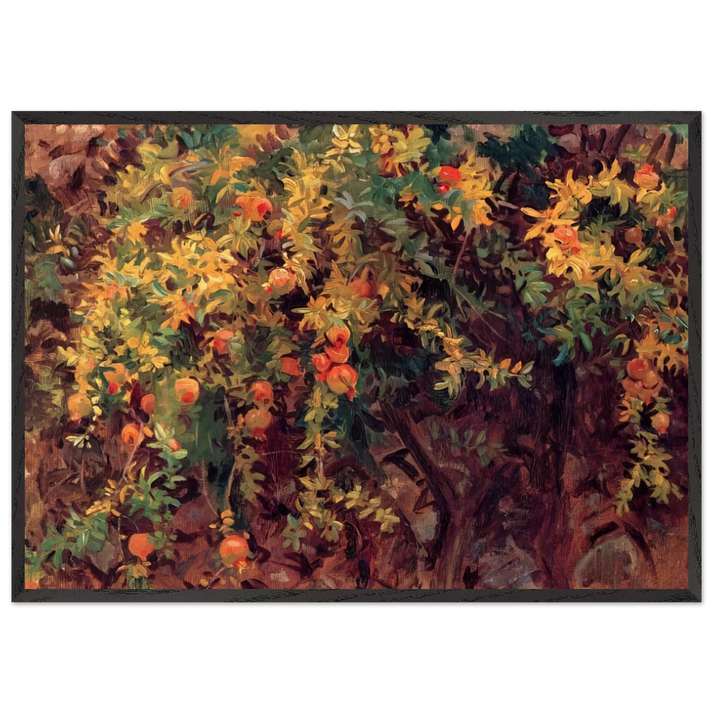 Pomegranates - John Singer Sargent 70x100 cm / 28x40 inches Framed Art Print – Black Wooden Frame
