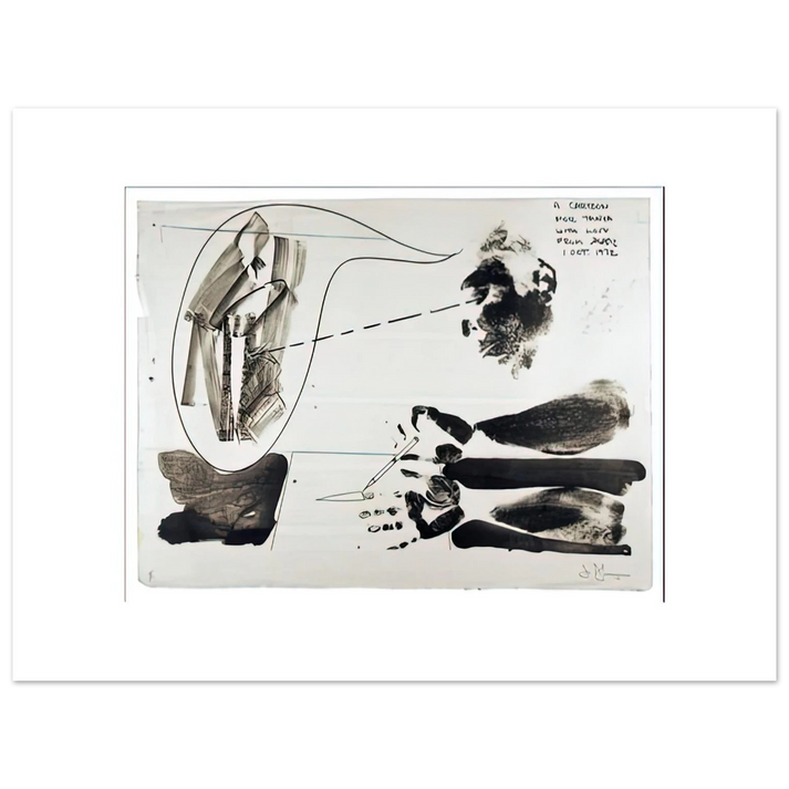 Jasper Johns - CARTOON FOR TANYA 1972 75x100 cm / 30x40inches Fine Art Poster