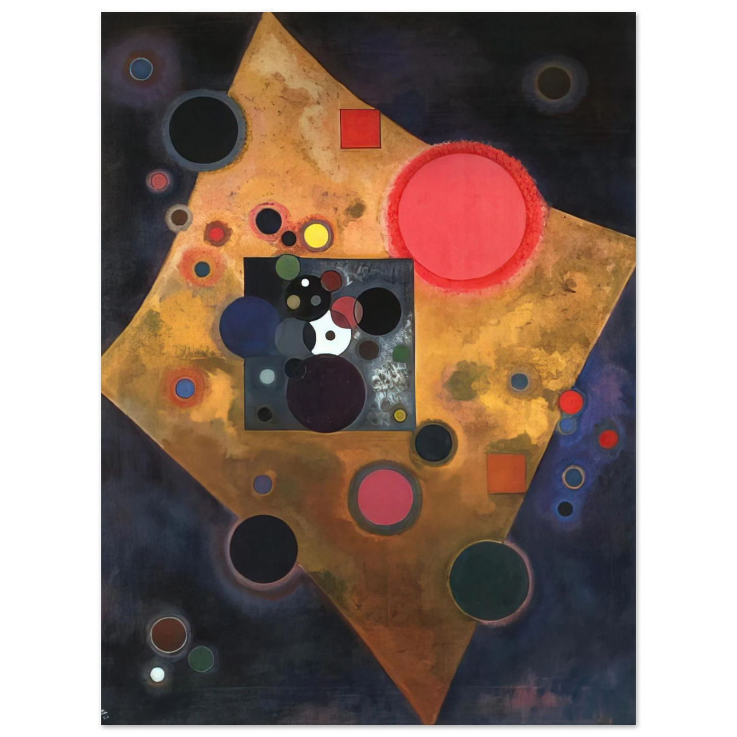 Wassily Kandinsky - ACCENT ON ROSE 1926 75x100 cm / 30x40inches Fine Art Poster