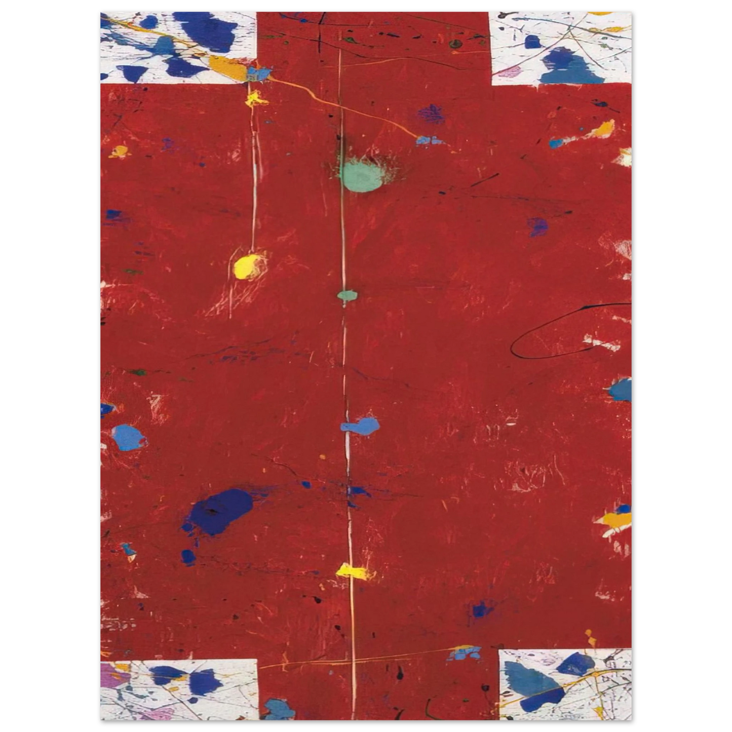 Sam Francis - Untitled EXP SF 56-04 75x100 cm / 30x40inches Fine Art Poster