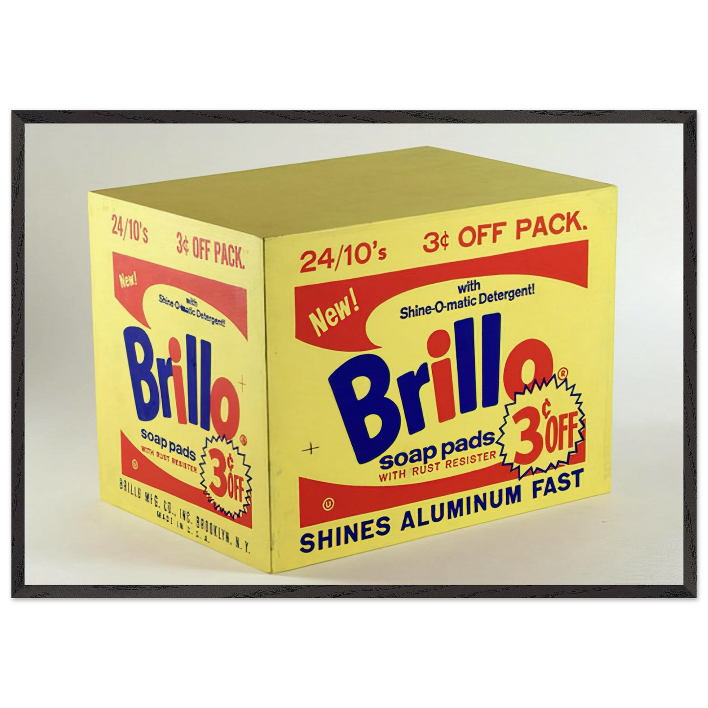 Brillo Box 3c Off - Andy Warhol 70x100 cm / 28x40 inches Framed Art Print – Black Wooden Frame