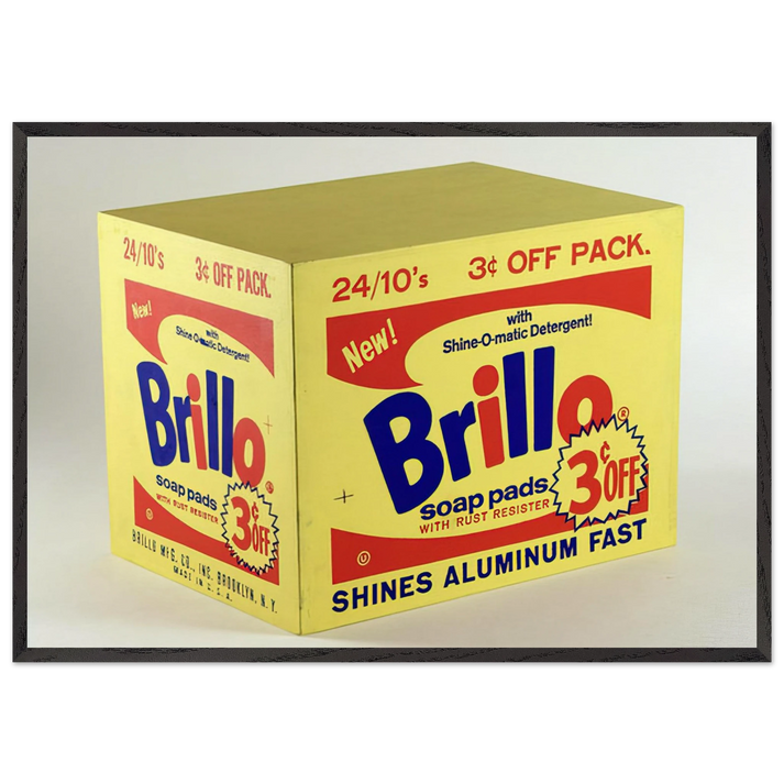 Brillo Box 3c Off - Andy Warhol 70x100 cm / 28x40 inches Framed Art Print – Black Wooden Frame