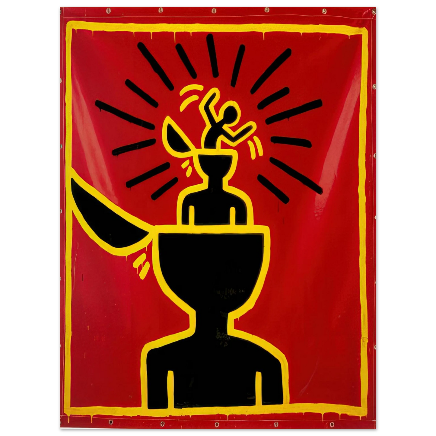 Keith Haring - UNTITLED 1982 75x100 cm / 30x40inches Fine Art Poster | Keith Haring Art For Sale