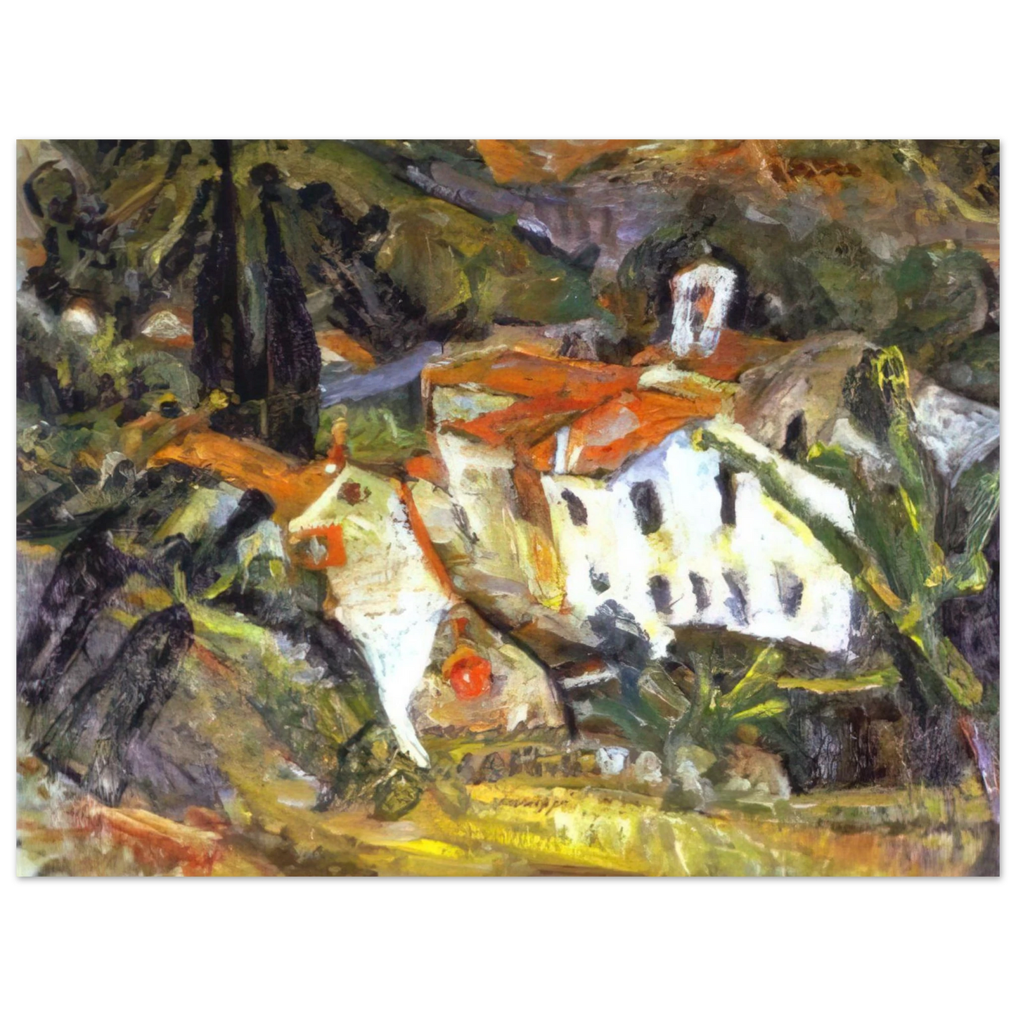 Chaim Soutine - CERET LANSCAPE 75x100 cm / 30x40inches Fine Art Poster