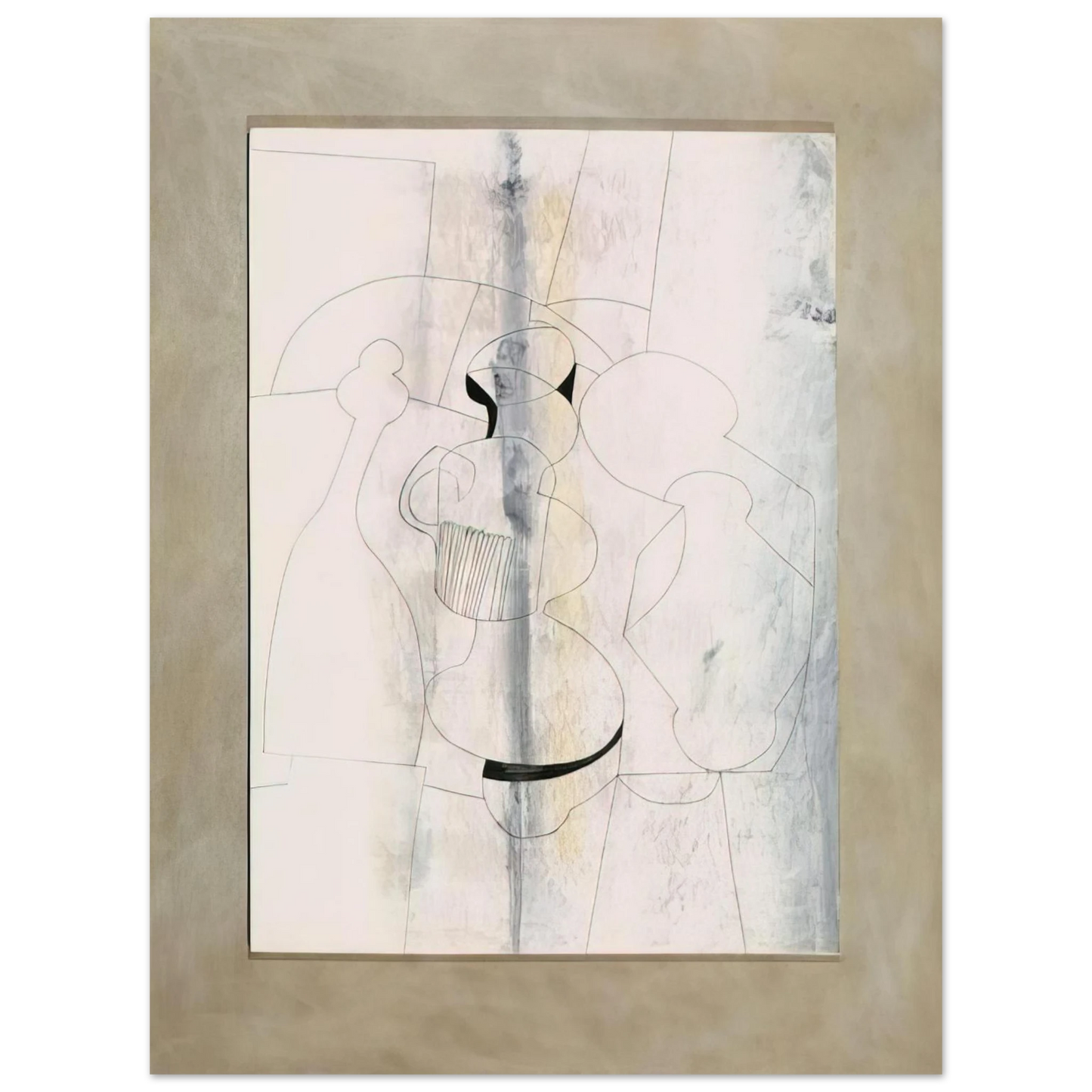 Ben Nicholson - 20 April 1979 vertical stripe - 1979 75x100 cm / 30x40inches Fine Art Poster