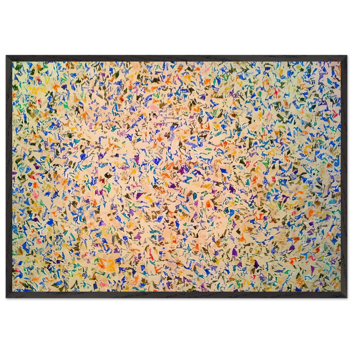 Untitled Suite Blancs - 1973 - Simon Hantai 70x100 cm / 28x40 inches Framed Art Print – Black Wooden Frame