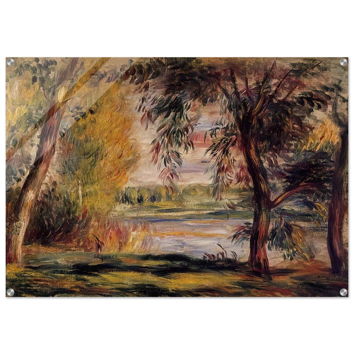 Trees by the Water - Pierre-Auguste Renoir Acrylic Print - 70x100 cm / 28x40″ inches | Pierre-Auguste Renoir Wall Art | Pierre-Auguste Renoir Prints