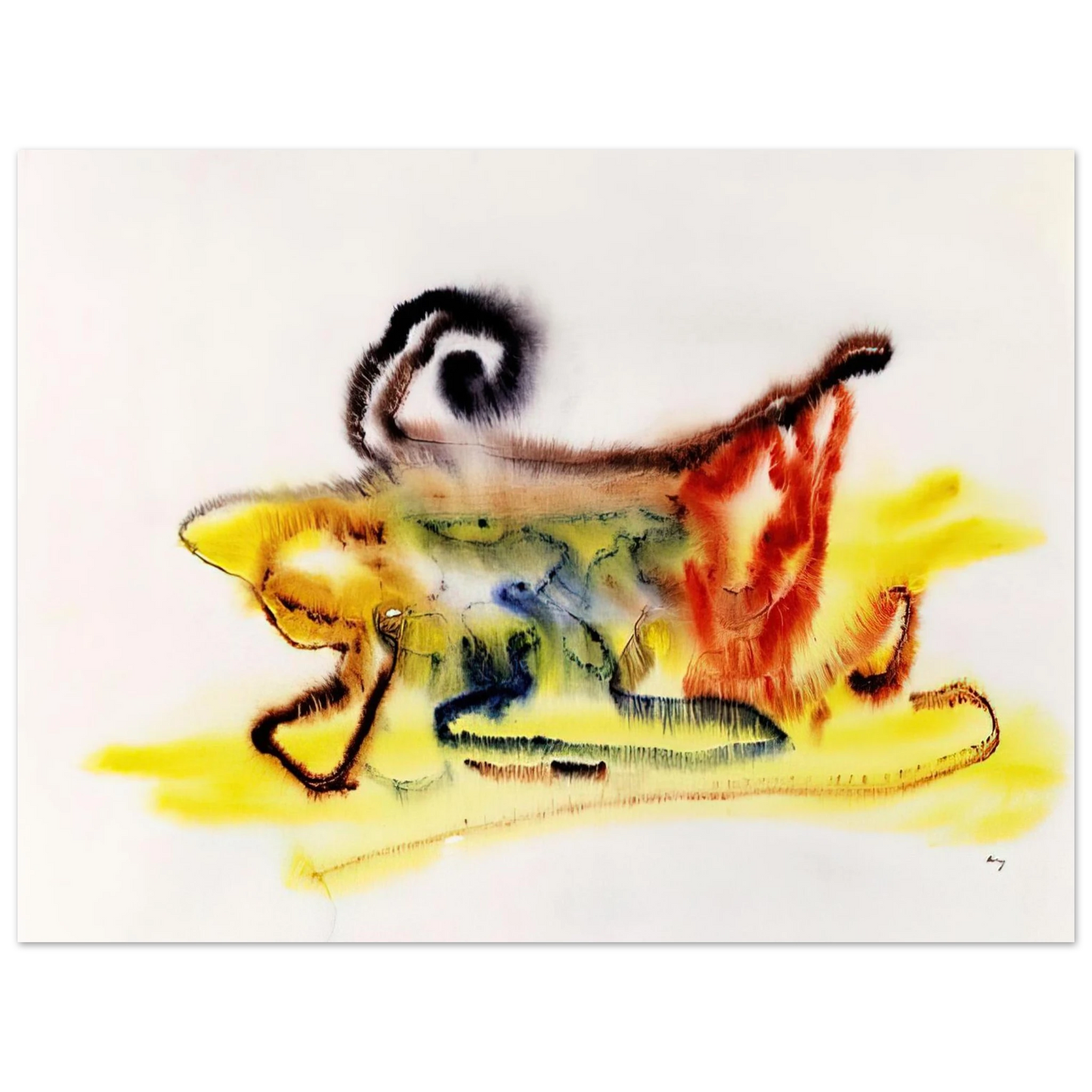 Henri Michaux - UNTITLED 1961 75x100 cm / 30x40inches Fine Art Poster