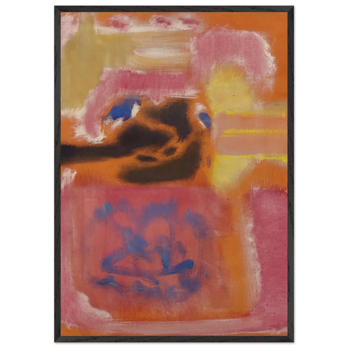 No 9 - 1947 - Mark Rothko 70x100 cm / 28x40 inches Framed Art Print – Black Wooden Frame