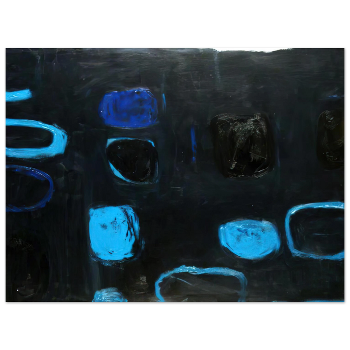 William Scott - Composition with Blue and Black - 1959 75x100 cm / 30x40inches Fine Art Poster