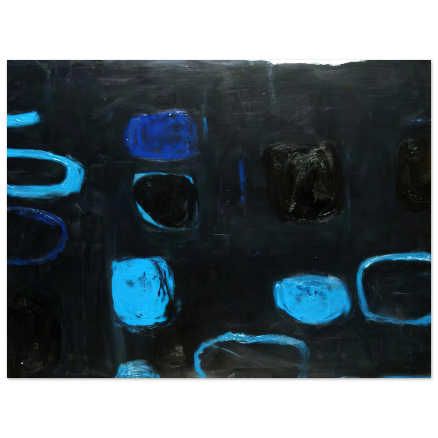 William Scott - Composition with Blue and Black - 1959 75x100 cm / 30x40inches Fine Art Poster