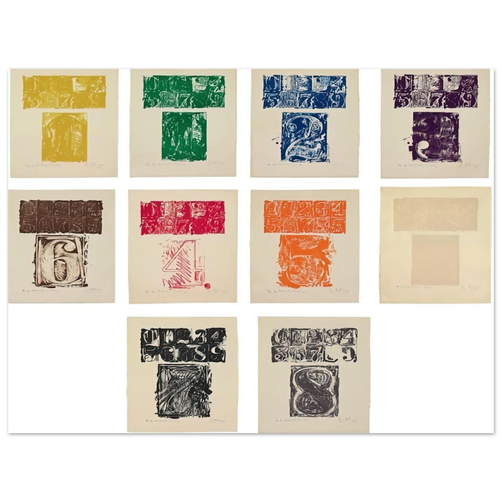 Jasper Johns - 0 9 ULAE 19 1963 75x100 cm / 30x40inches Fine Art Poster