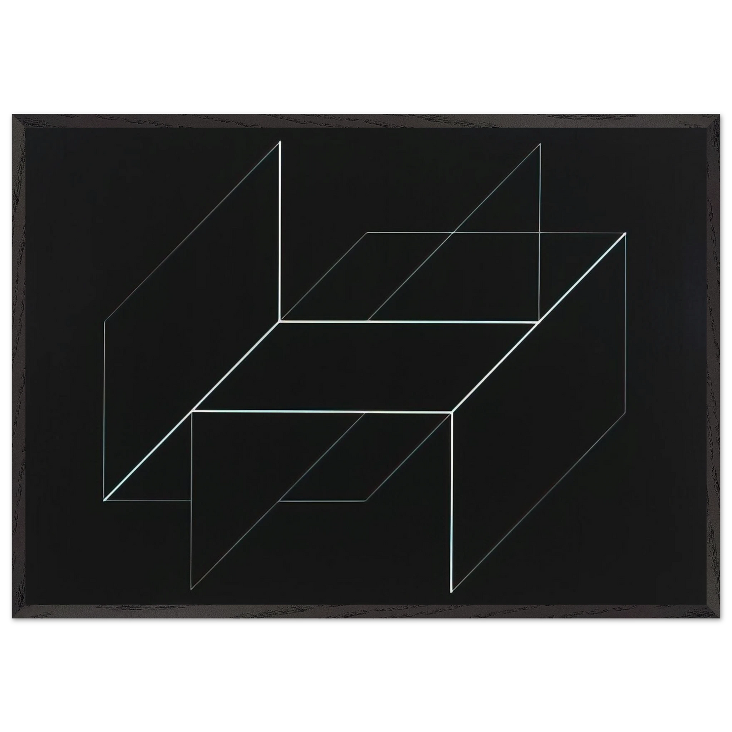 STRUCTURAL CONSTELLATION 1950 0 - Josef Albers 70x100 cm / 28x40 inches Framed Art Print – Black Wooden Frame