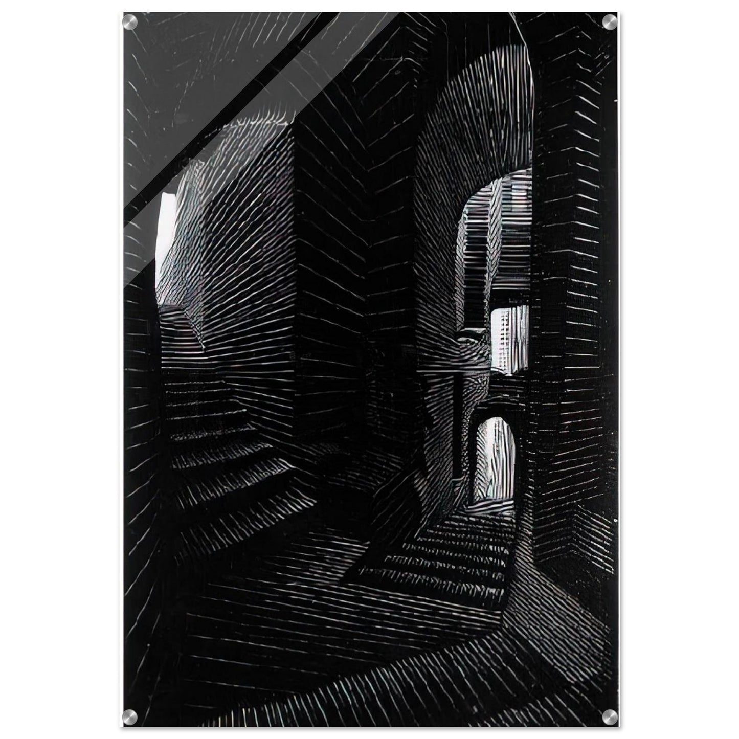 COVERED ALLEY IN ATRANI - MC Escher Acrylic Print - 70x100 cm / 28x40″ inches | MC Escher Wall Art | MC Escher Prints