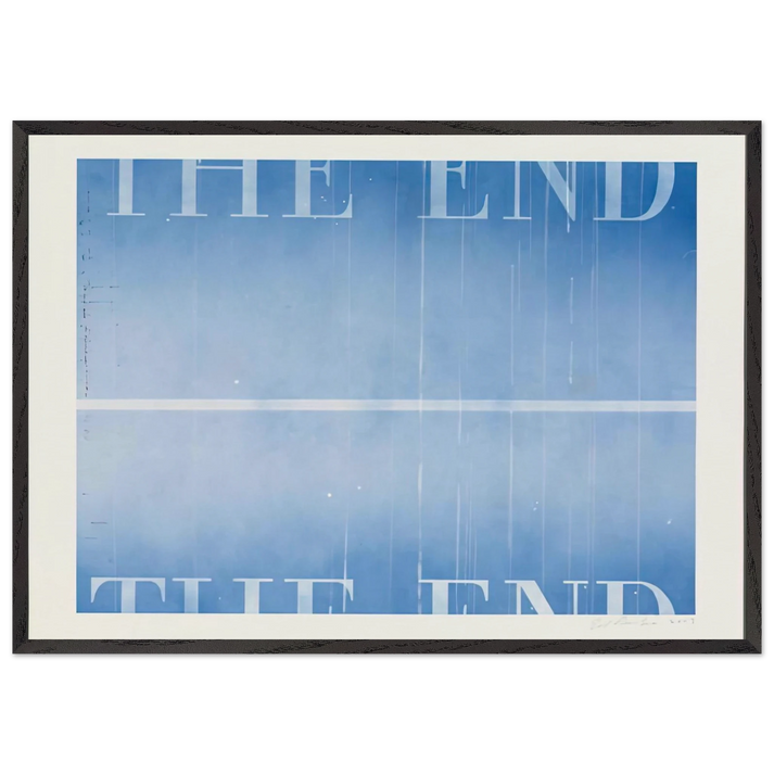 THE END 40 2003 - Edward Ruscha 70x100 cm / 28x40 inches Framed Art Print – Black Wooden Frame