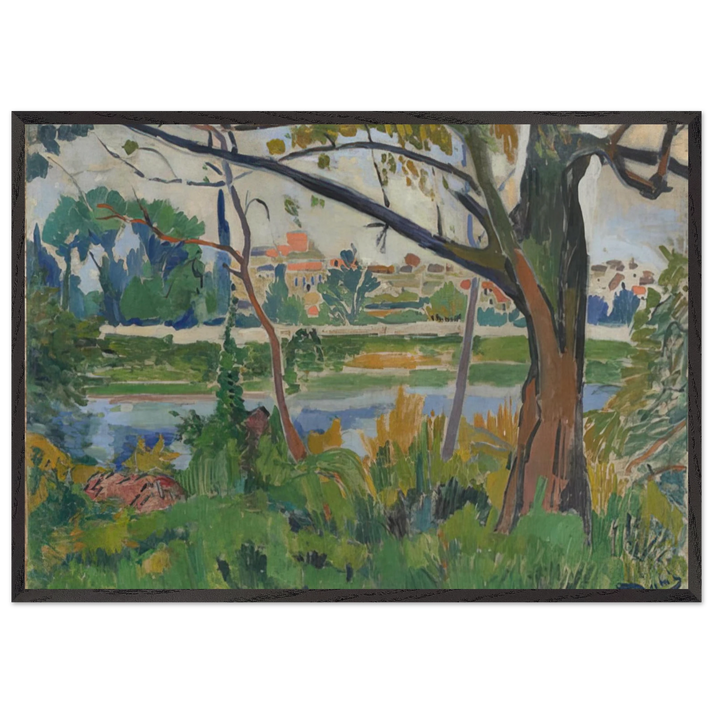 THE SEINE AT CHATOU 1906 - Andre Derain 70x100 cm / 28x40 inches Framed Art Print – Black Wooden Frame