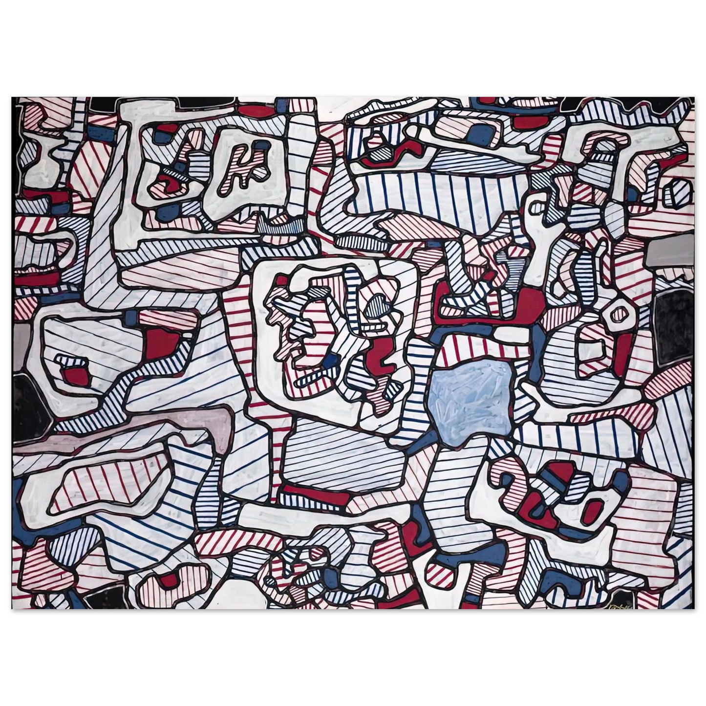 Jean Dubuffet - SITE INHABITED BY OBJECTS 1965 75x100 cm / 30x40inches Fine Art Poster