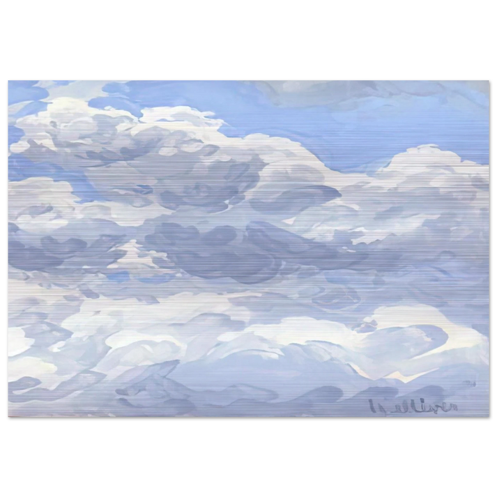 Study for Clouds II - 1979 - Neil Welliver Brushed Aluminum Print - 70x100 cm / 28x40 inches | Neil Welliver Aluminum Print | Neil Welliver Prints