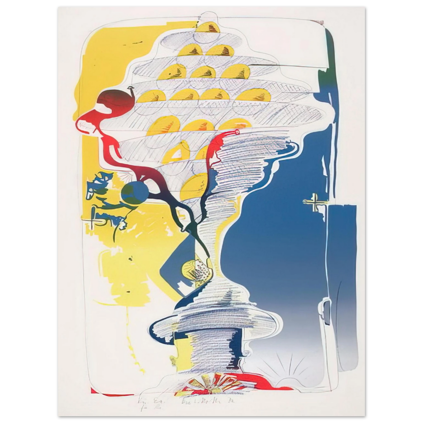 Dieter Roth - By the Sea, from Behind - 1972 75x100 cm / 30x40inches Fine Art Poster