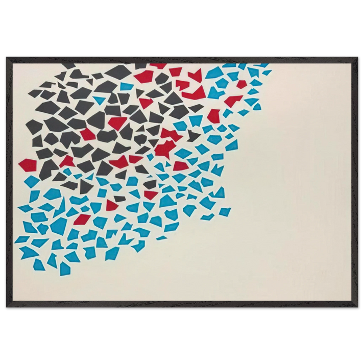 Abstract Composition - 1980 - Robert Goodnough 70x100 cm / 28x40 inches Framed Art Print – Black Wooden Frame