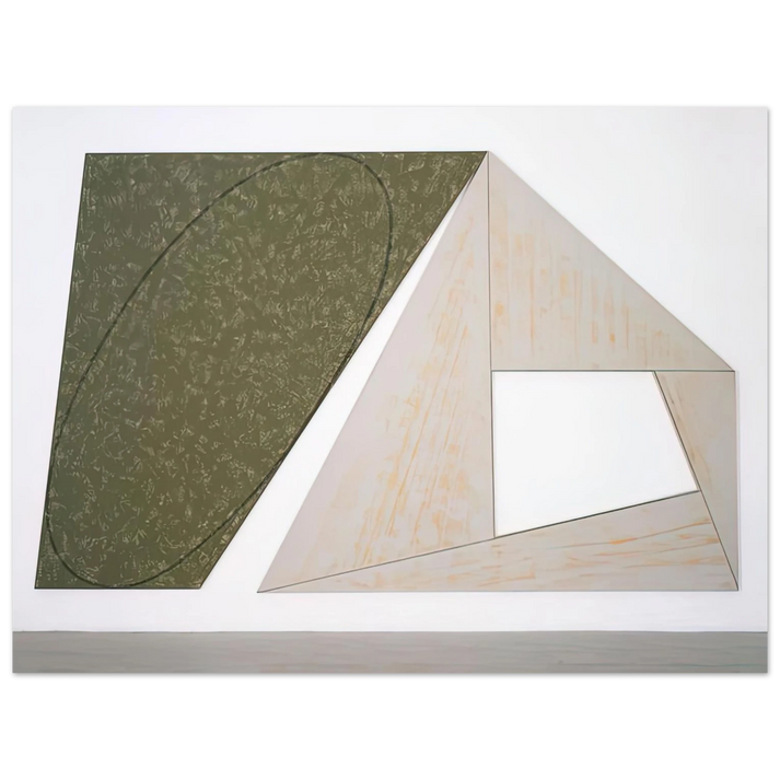Robert Mangold - GREEN TILTED ELLIPSE GRAY FRAME 1989 75x100 cm / 30x40inches Fine Art Poster