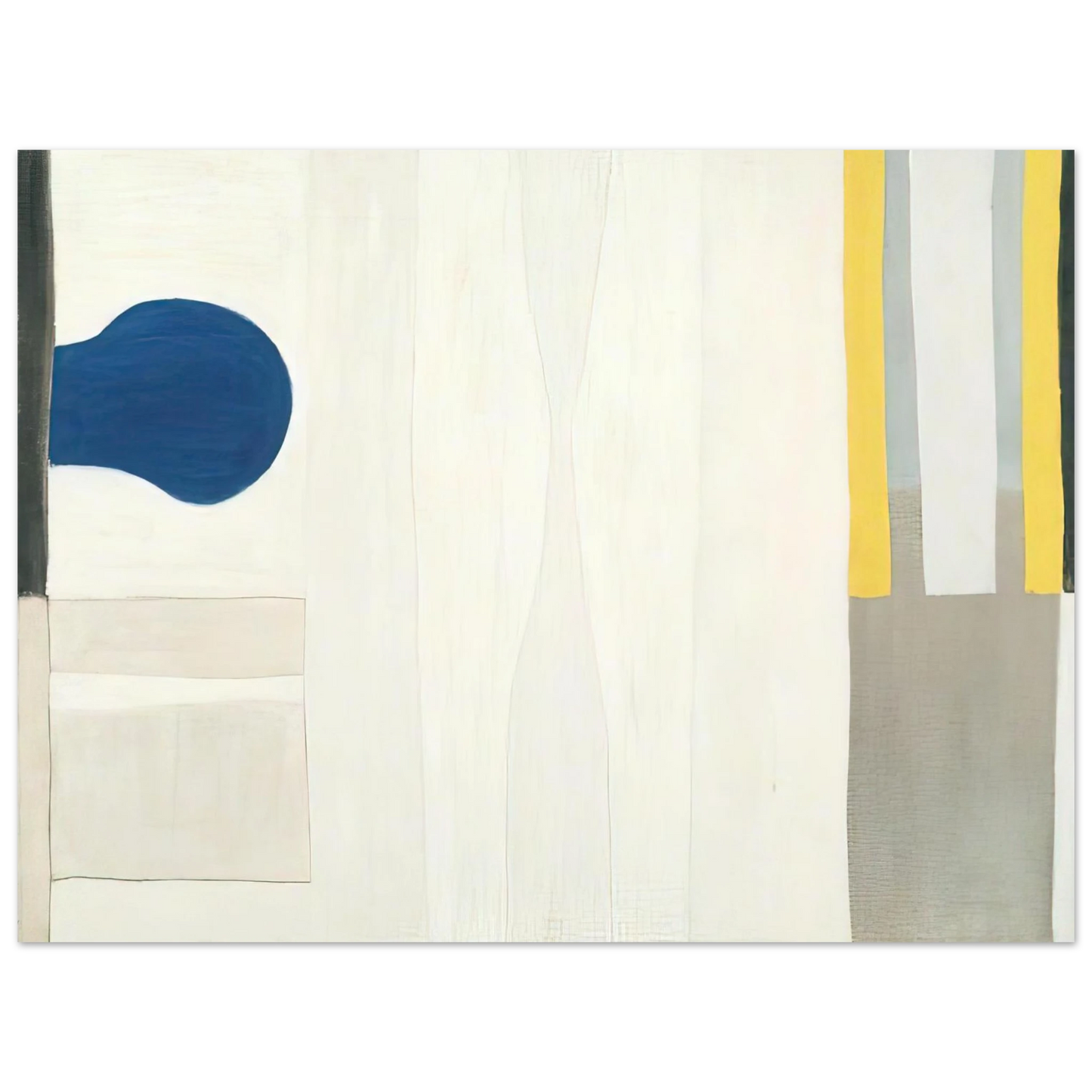 William Scott - Blue Form on White - 1964 75x100 cm / 30x40inches Fine Art Poster