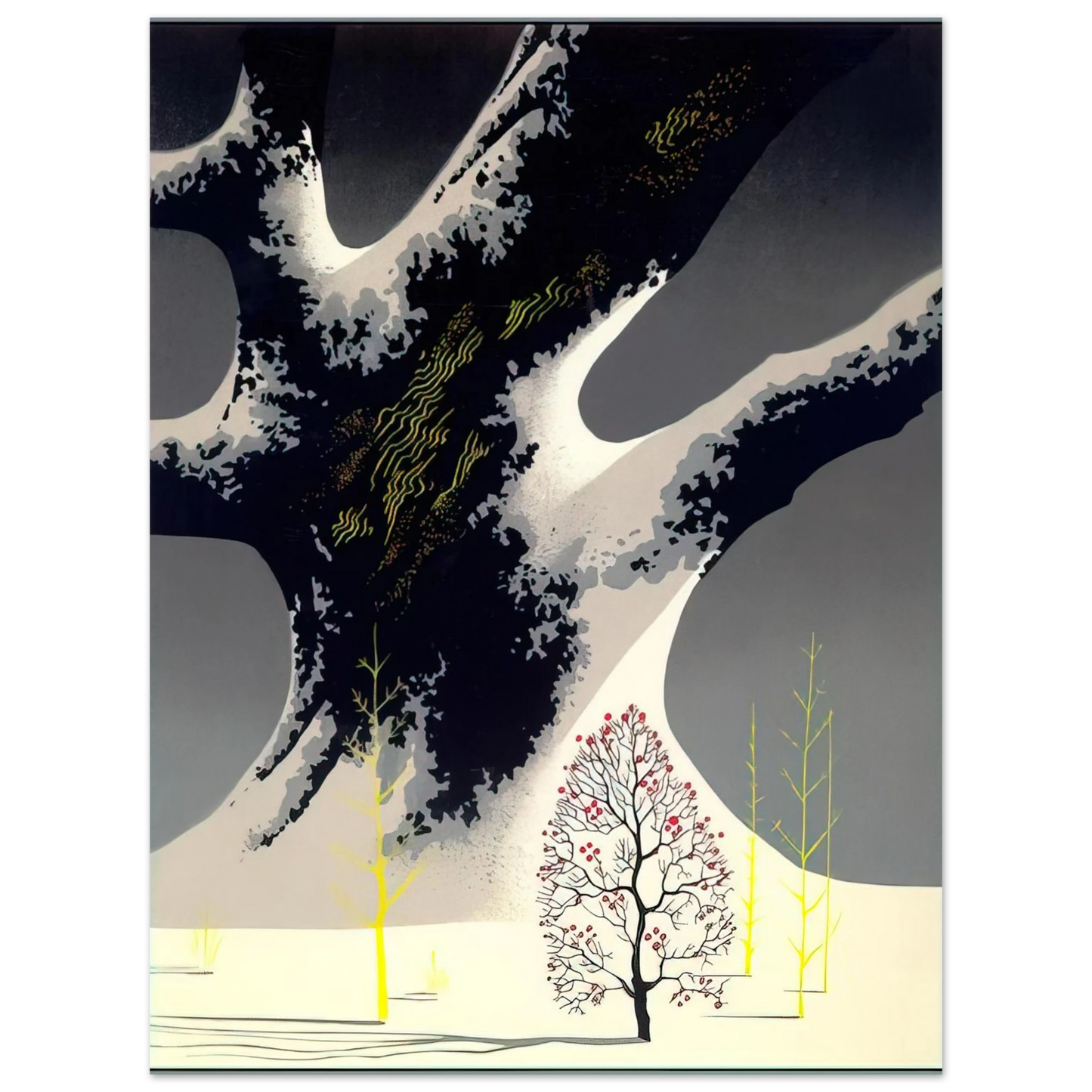 Eyvind Earle - Winter Oak 75x100 cm / 30x40inches Fine Art Poster