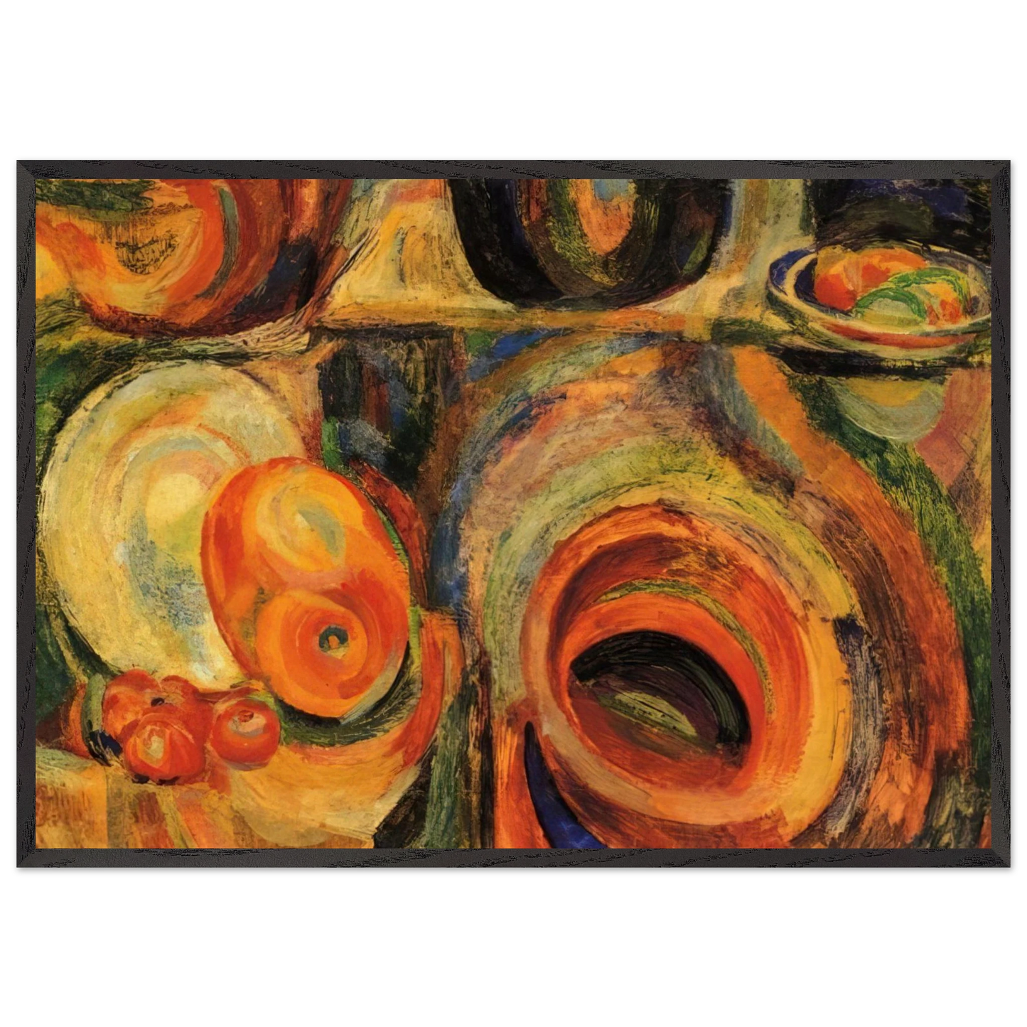 PORTUGESE STILL LIFE - Sonia Delaunay 70x100 cm / 28x40 inches Framed Art Print – Black Wooden Frame