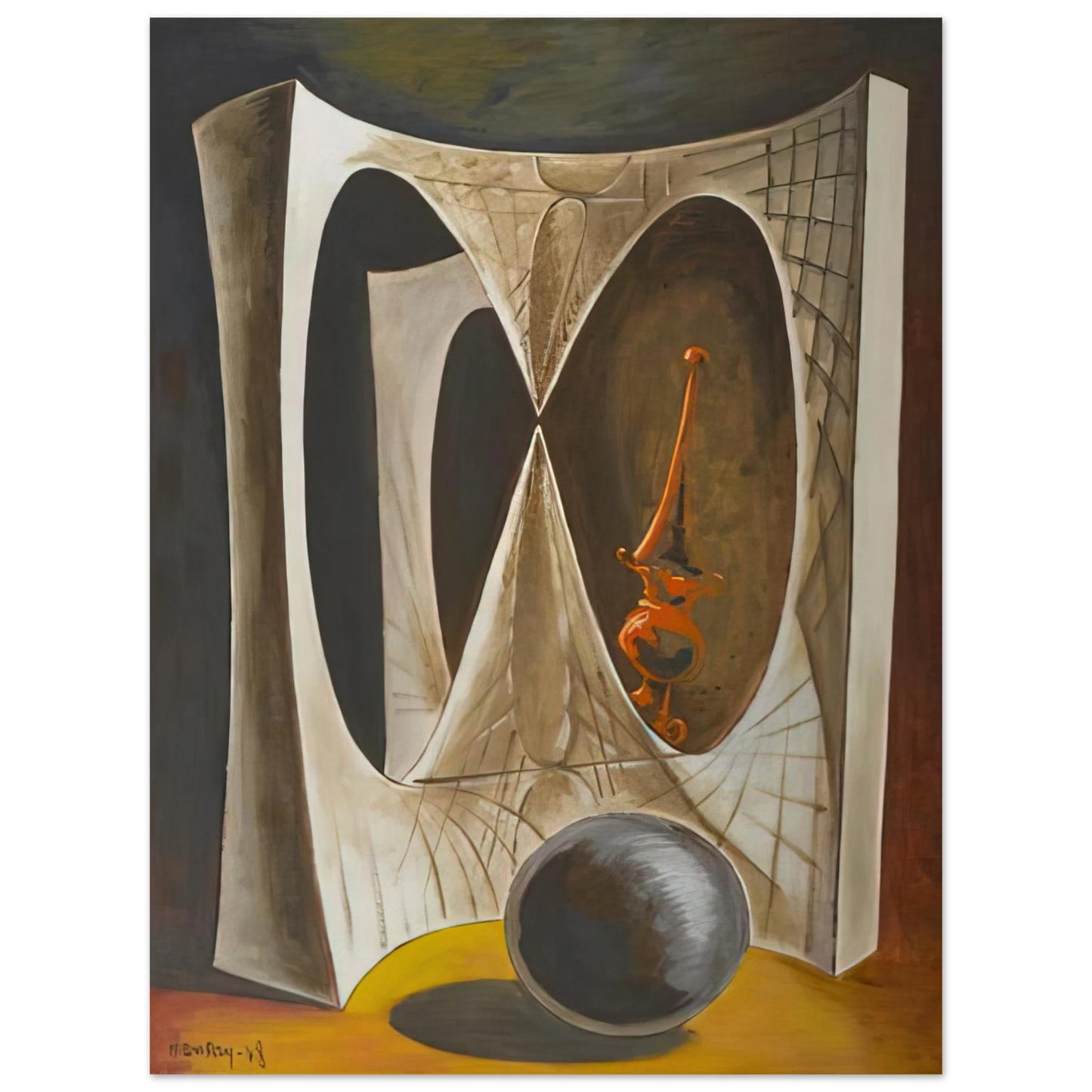 Man Ray - DIDEROT S HARPSICHORD OR THE MERCHANT OF VENICE 75x100 cm / 30x40inches Fine Art Poster