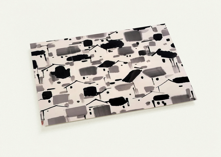 Home of Man - 1999 By Wu Guanzhong Pack of 10 Post Cards | Wu Guanzhong Post Cards | A6 (10.5 x 14.8 cm) - 4.1 x 5.8 inches