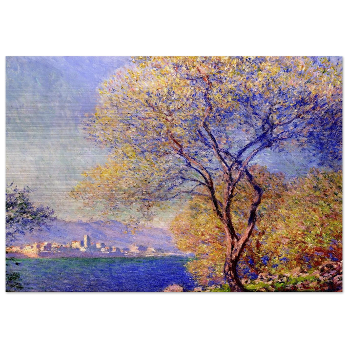 Antibes Seen from the Salis Gardens 01 - claude monet Brushed Aluminum Print - 70x100 cm / 28x40 inches | claude monet Aluminum Print | claude monet Prints