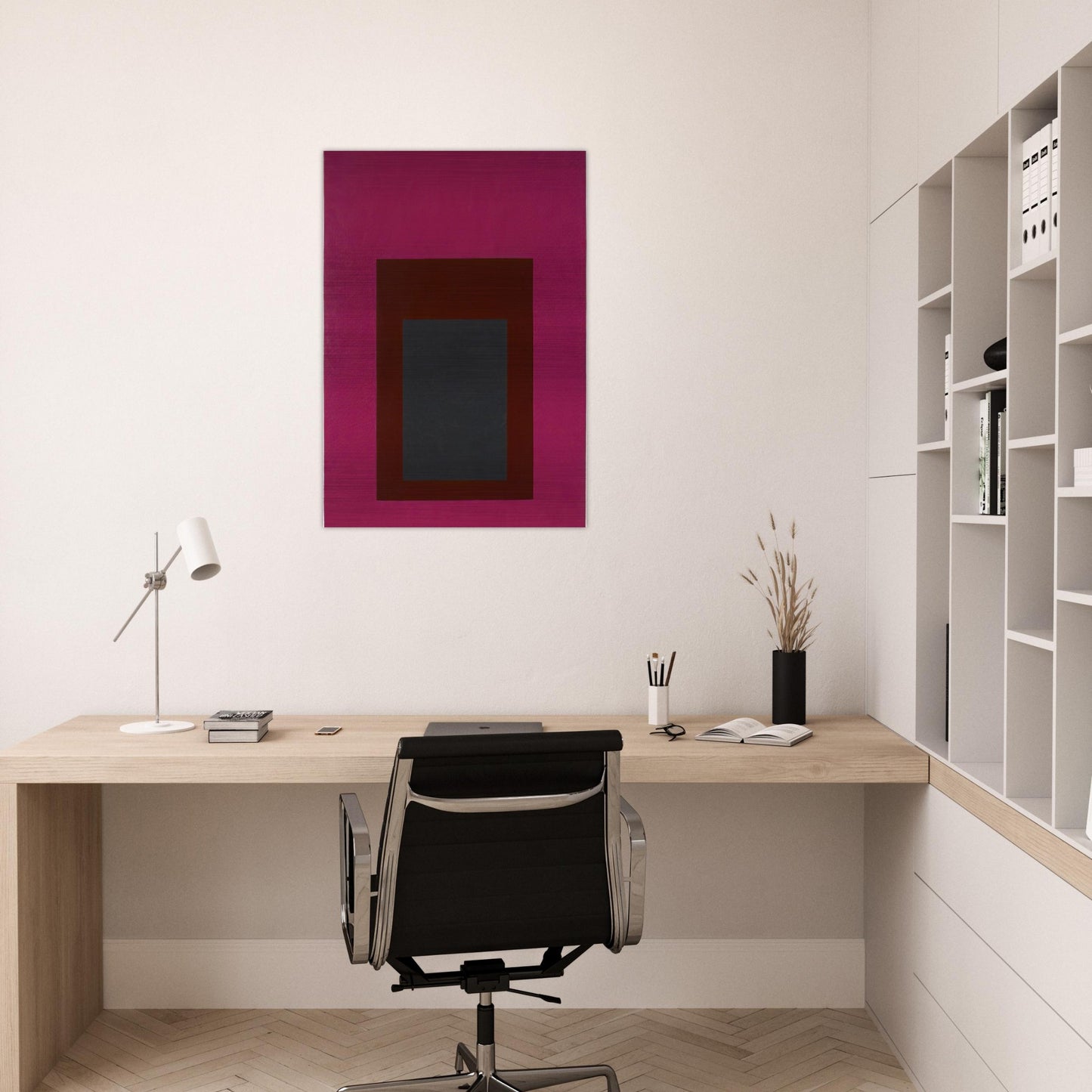 HOMAGE TO THE SQUARE GUARDED 1952 - Josef Albers Brushed Aluminum Print - 70x100 cm / 28x40 inches | Josef Albers Aluminum Print | Josef Albers Prints