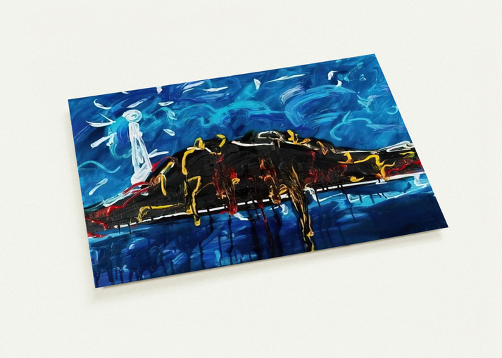 Il Vulcano - Art Informel By Mario Schifano Pack of 10 Post Cards | Mario Schifano Post Cards | A6 (10.5 x 14.8 cm) - 4.1 x 5.8 inches