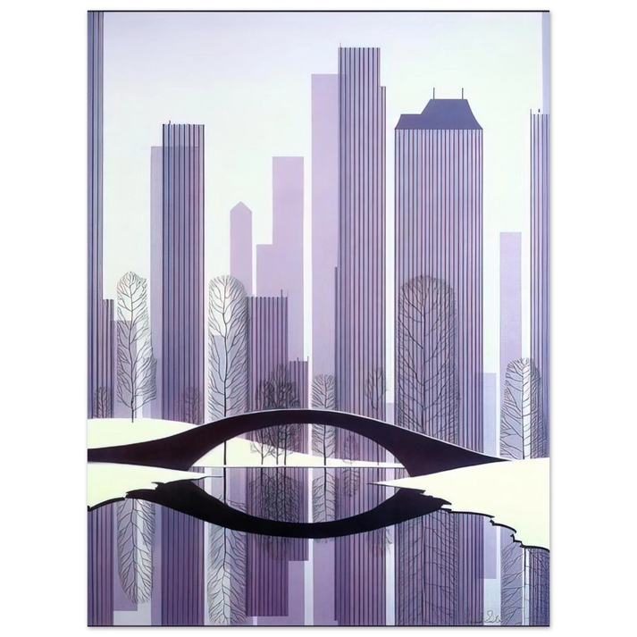 Eyvind Earle - Central Park 75x100 cm / 30x40inches Fine Art Poster