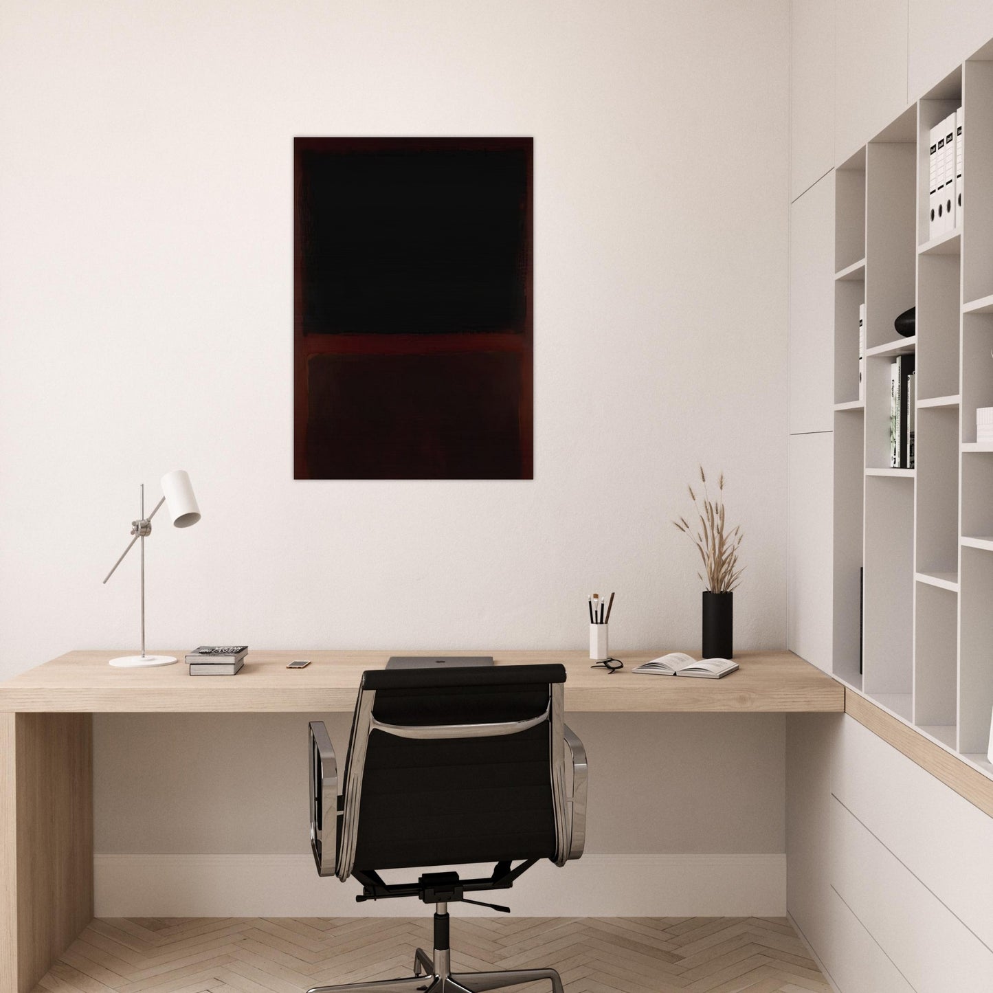 Black on Dark Sienna on Purple - 1960 - Mark Rothko Brushed Aluminum Print - 70x100 cm / 28x40 inches | Mark Rothko Aluminum Print | Mark Rothko Prints