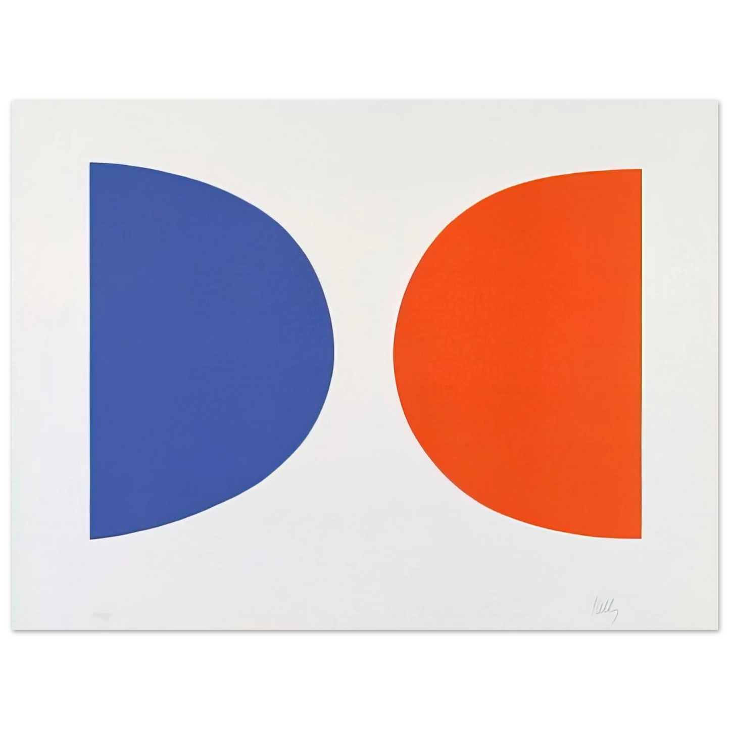 Ellsworth Kelly - Blue and Orange from Suite of Twenty-Seven Color Lithographs 75x100 cm / 30x40inches Fine Art Poster